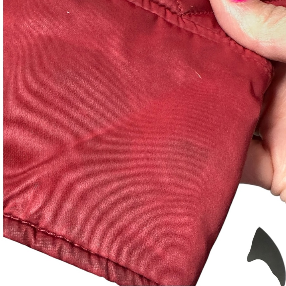 Ariat Red Quilted Jacket Women's Small Pockets Lined Full Zipper Snaps - Picture 6 of 15
